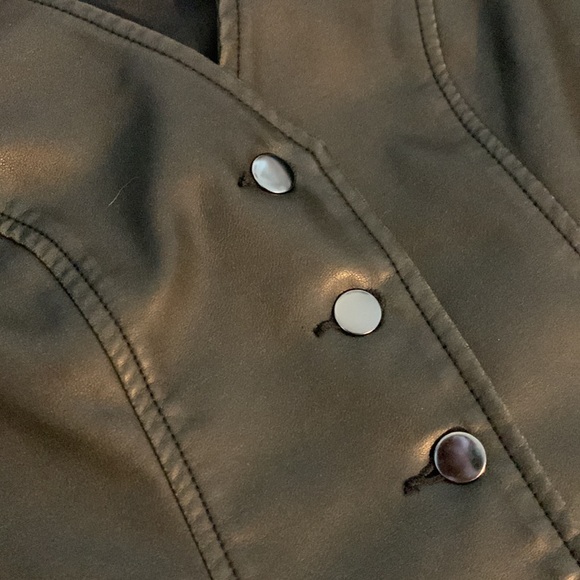 NWOT Wild fable faux leather vest XXS dark brown - Picture 3 of 4